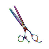 Kashi CR-522T Professional Rotating Thumb Styling, Barber Thinning Shears 6.5" Japanese Cobalt Steel