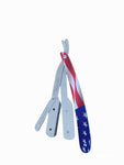 Kashi R-118US Professional  Straight Razors Blade American Flag Design