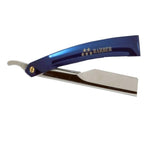 Barber, Professional Razor Platinum & Blue All Metal