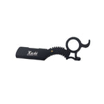 Kashi RB-210E Barber Straight Edge Shaving Razor Finger Ring Black Color